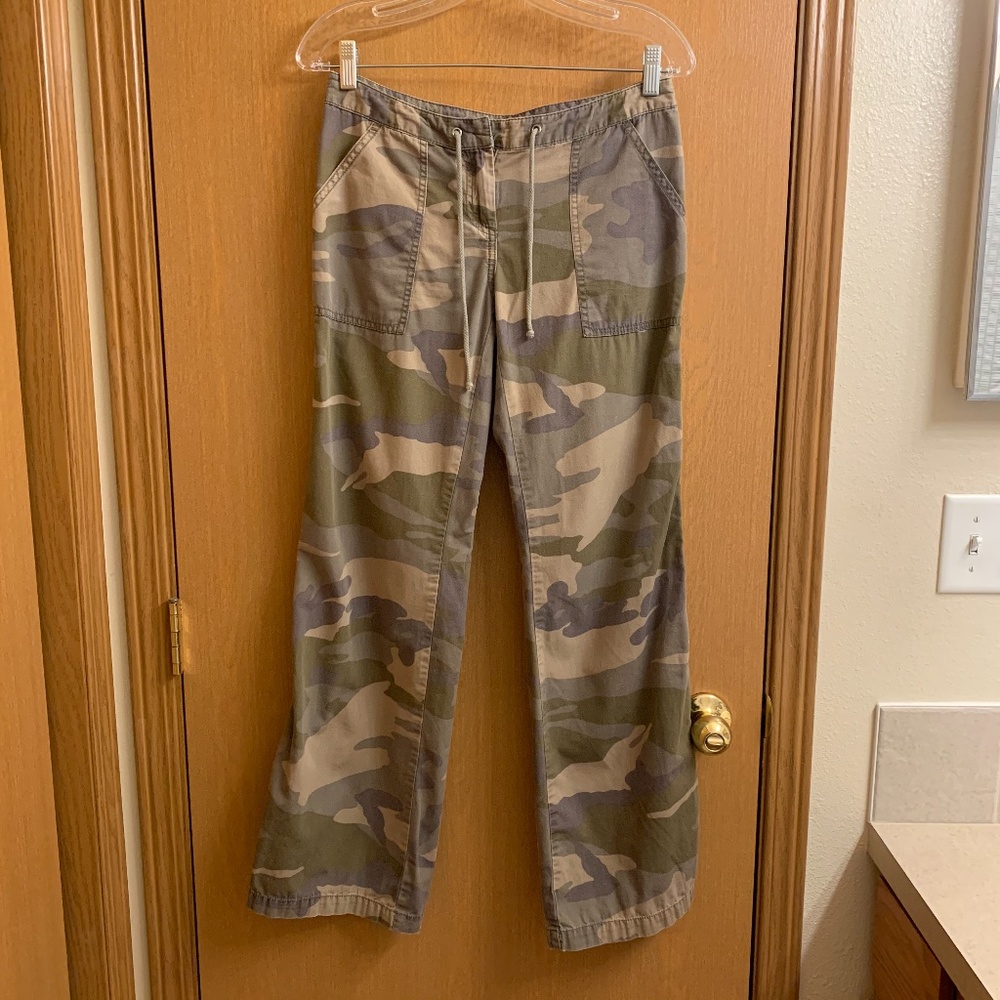 Faded army print pants